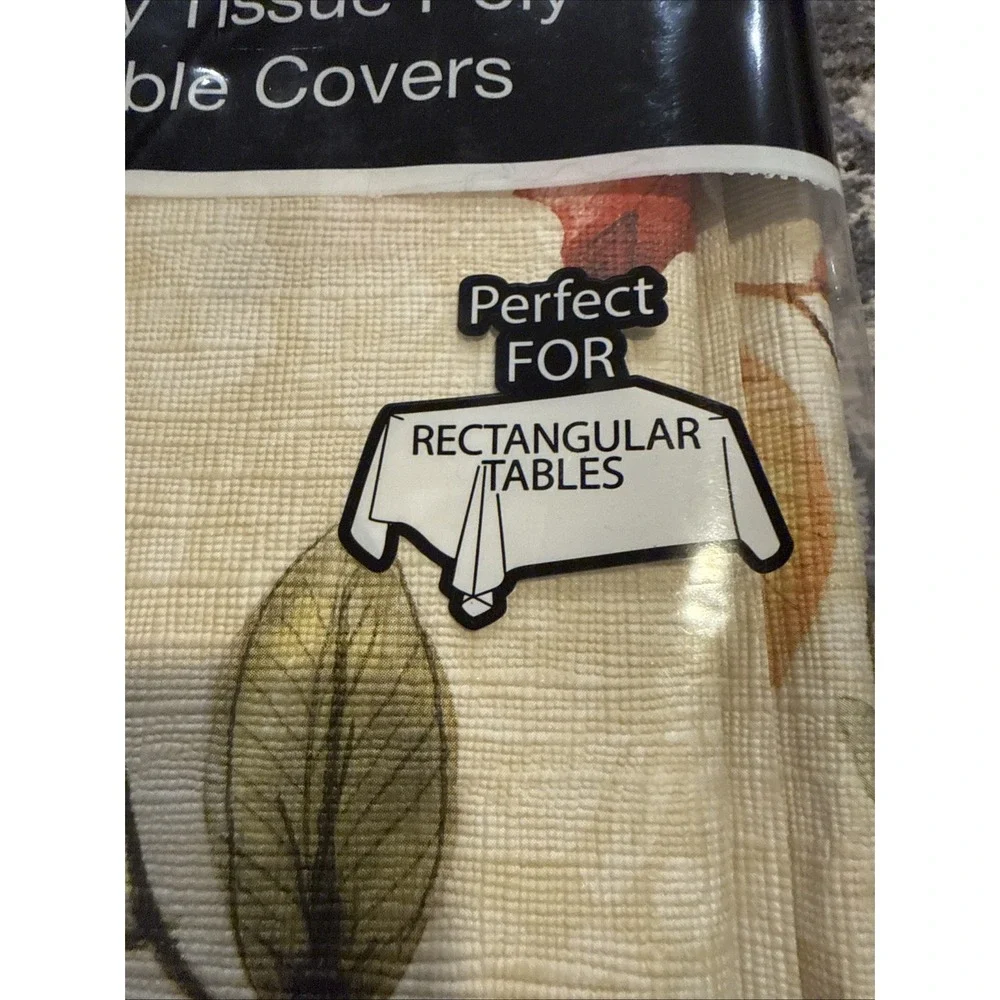 Artstyle 3 Pack Of Autumn Leaves Fall Theme 2 Ply Poly Table Covers 54x108